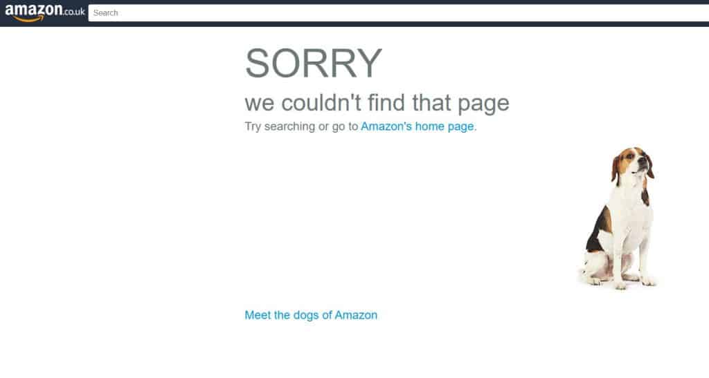 Another Amazon 404 page