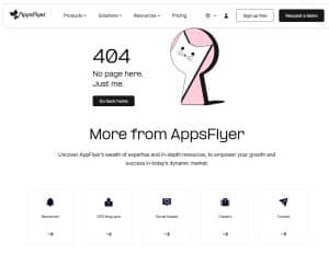 Appsflyer 404 page