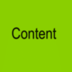 The word 'content' in the style of the Brat album