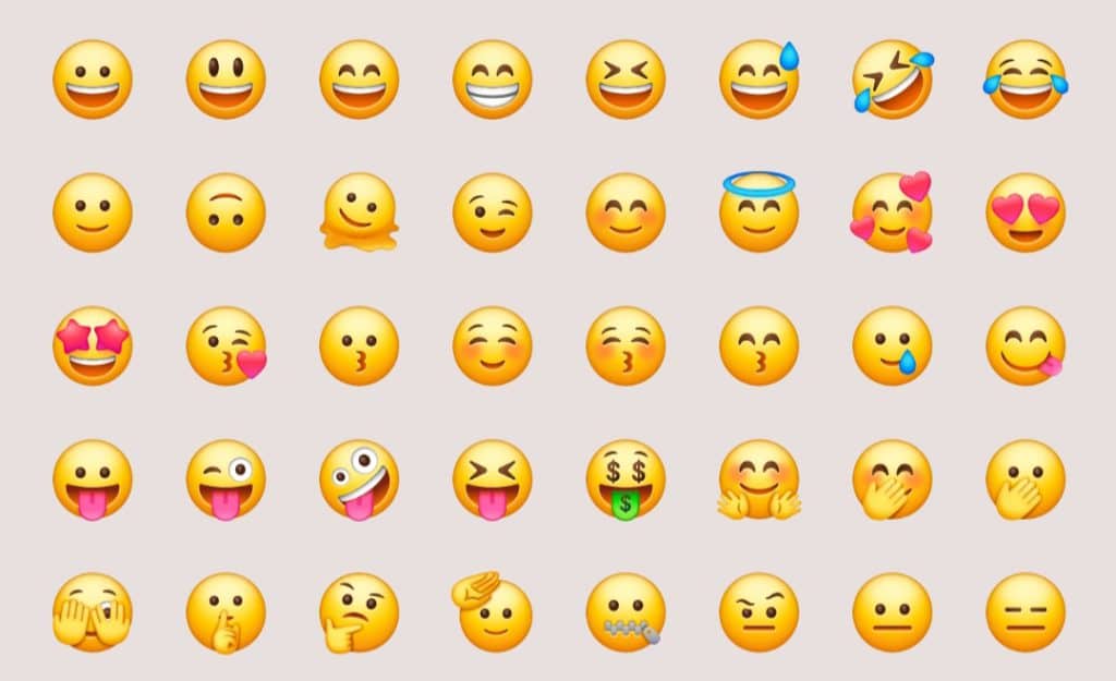 Small emojis on mobile
