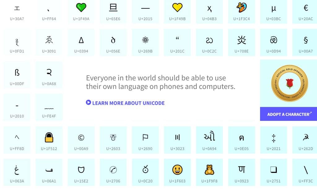 Unicode homepage