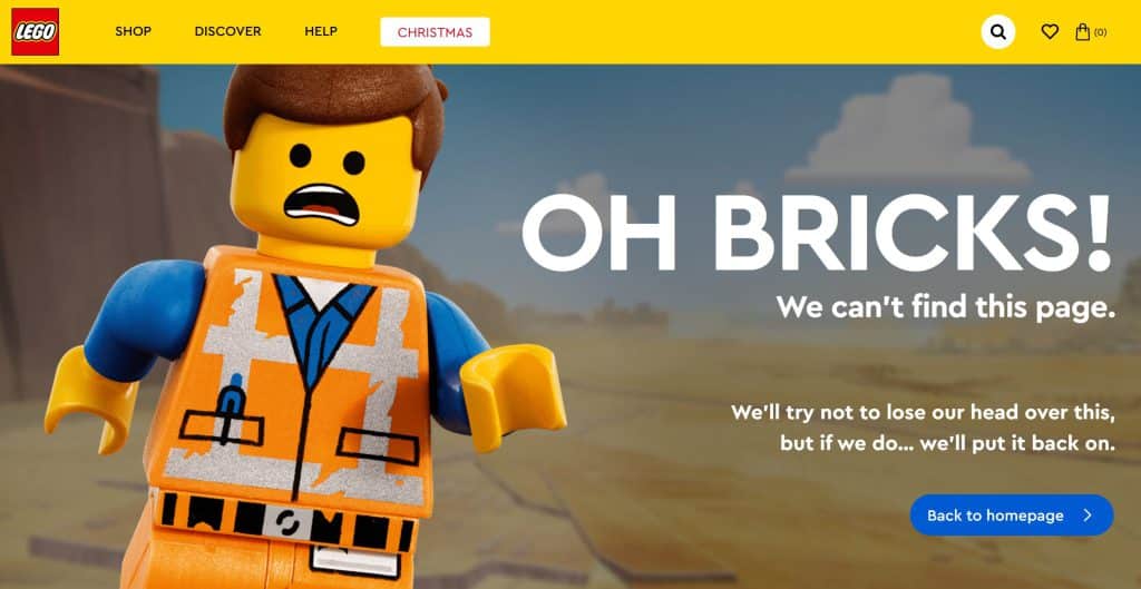 Lego 404 page