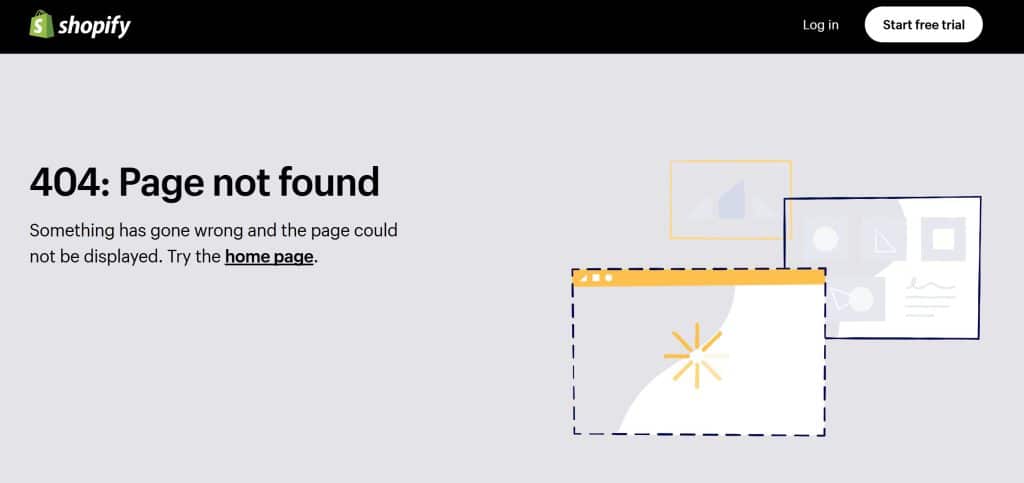 Shopify 404 page